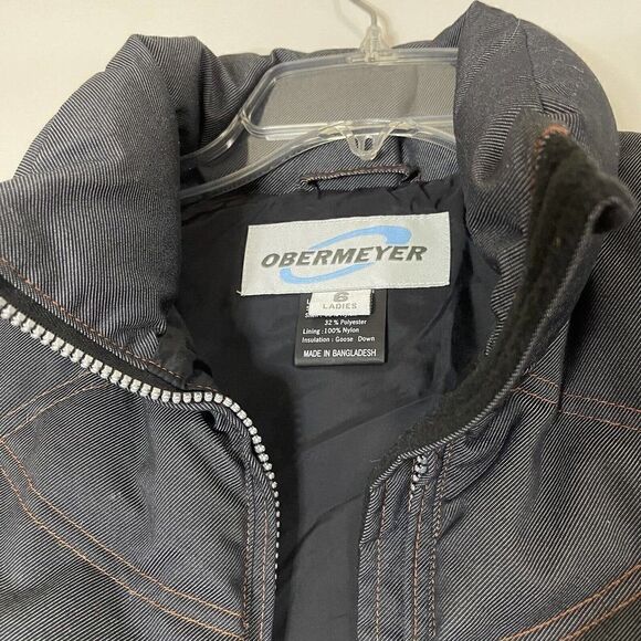 Obermeyer Winter puffer blue goose down vest women size 6 - Picture 5 of 6